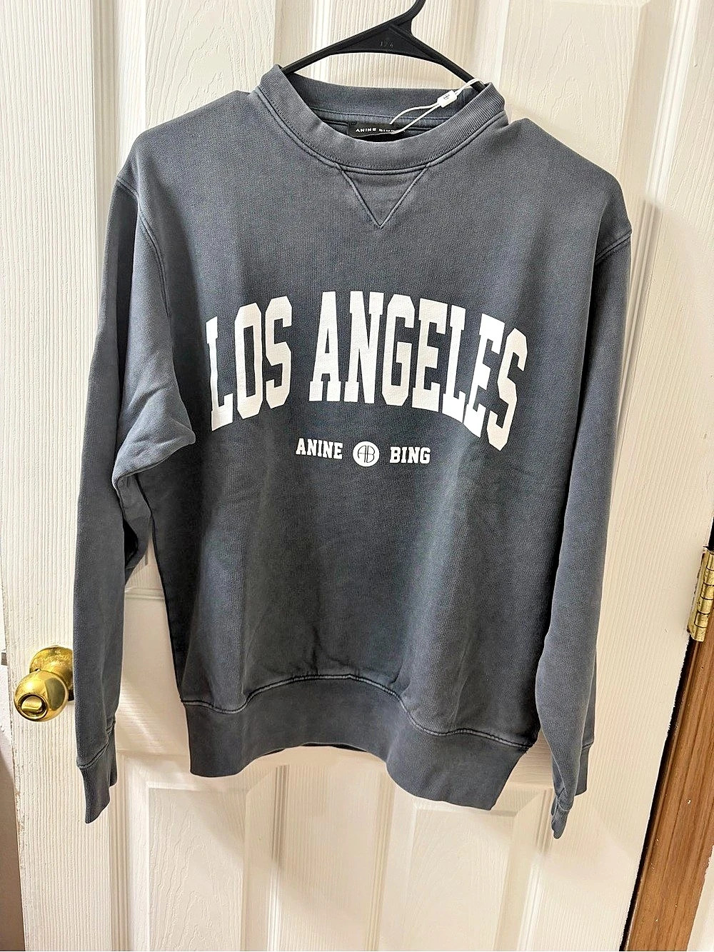 Anine Bing Ramon Charcoal University Los Angeles Sweatshirt XXS